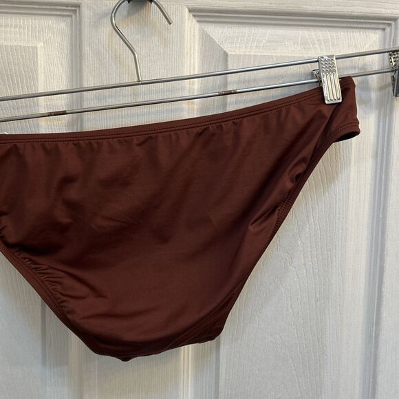 NWT Women's Low Rise Cheeky Bikini Bottom Shade & Shore Brown Size L 12/14 - Picture 16 of 16